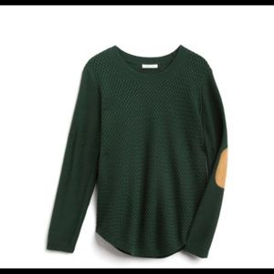 Green Sweater with Elbow Pads
